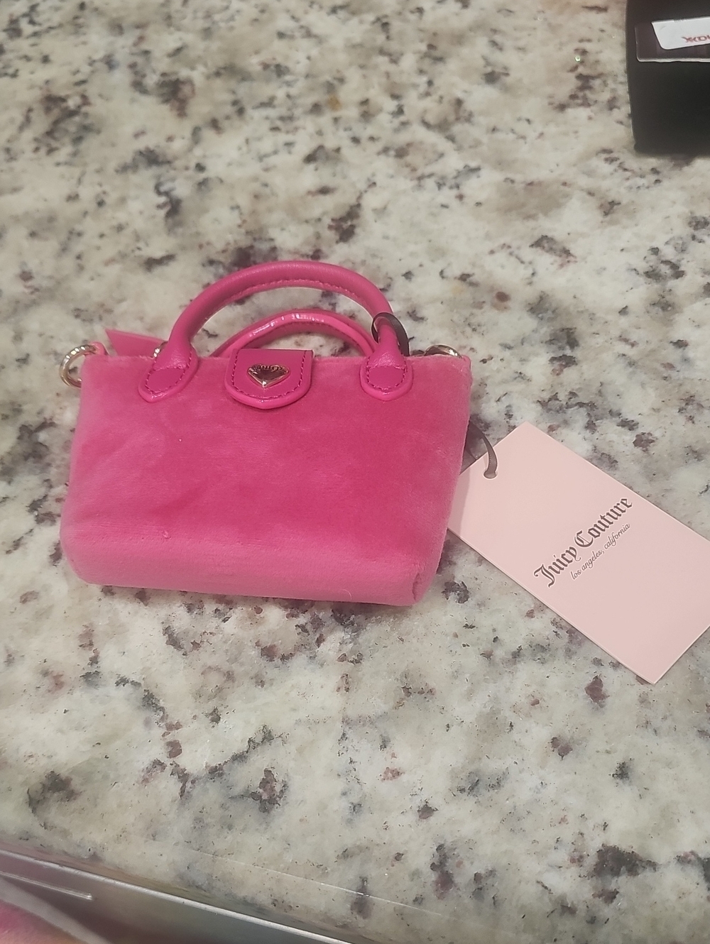Juicy Couture Hot Pink Velvet Mini Handbag